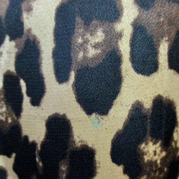 Haute Rogue Leo Ruffle Leopard Print Long Sleeve Dress Size Small - Picture 7 of 9